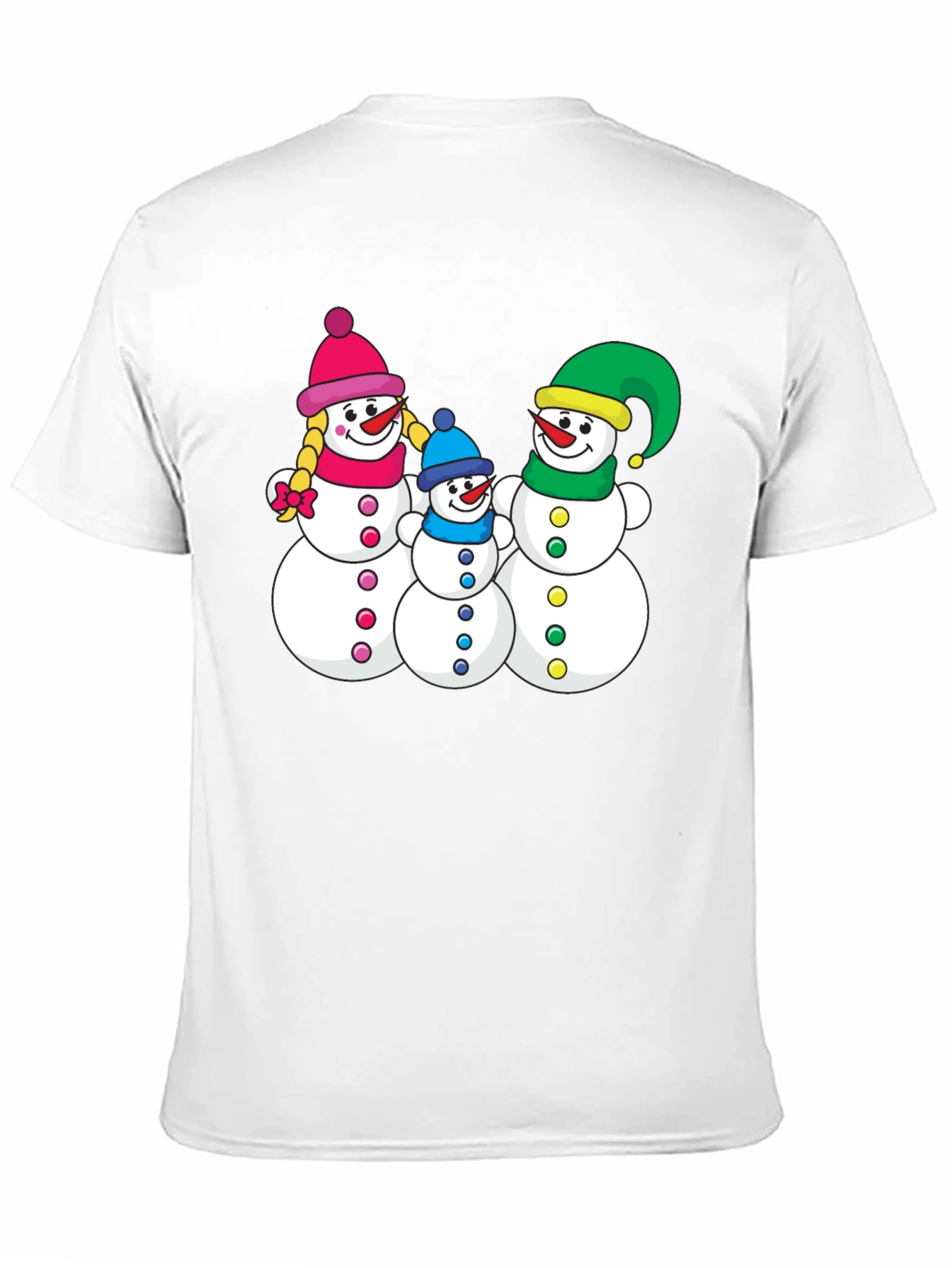 Festive Snowman Family T-Shirt - Holiday Season Apparel