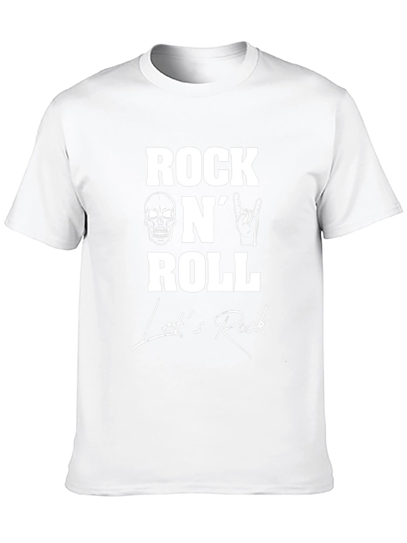 Rock N Roll Graphic Print Black T-Shirt
