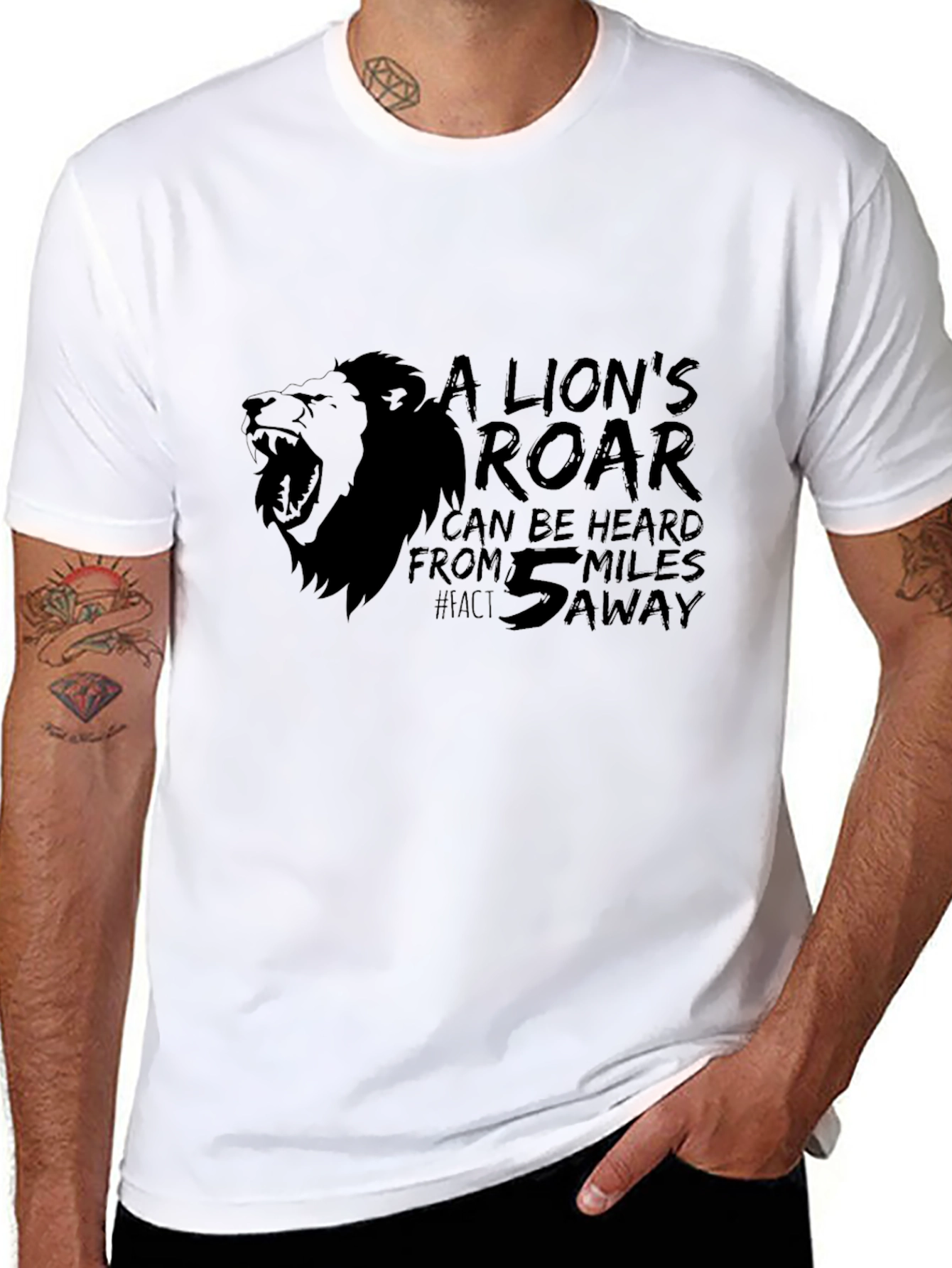 Lions Roar Graphic T-Shirt - Black