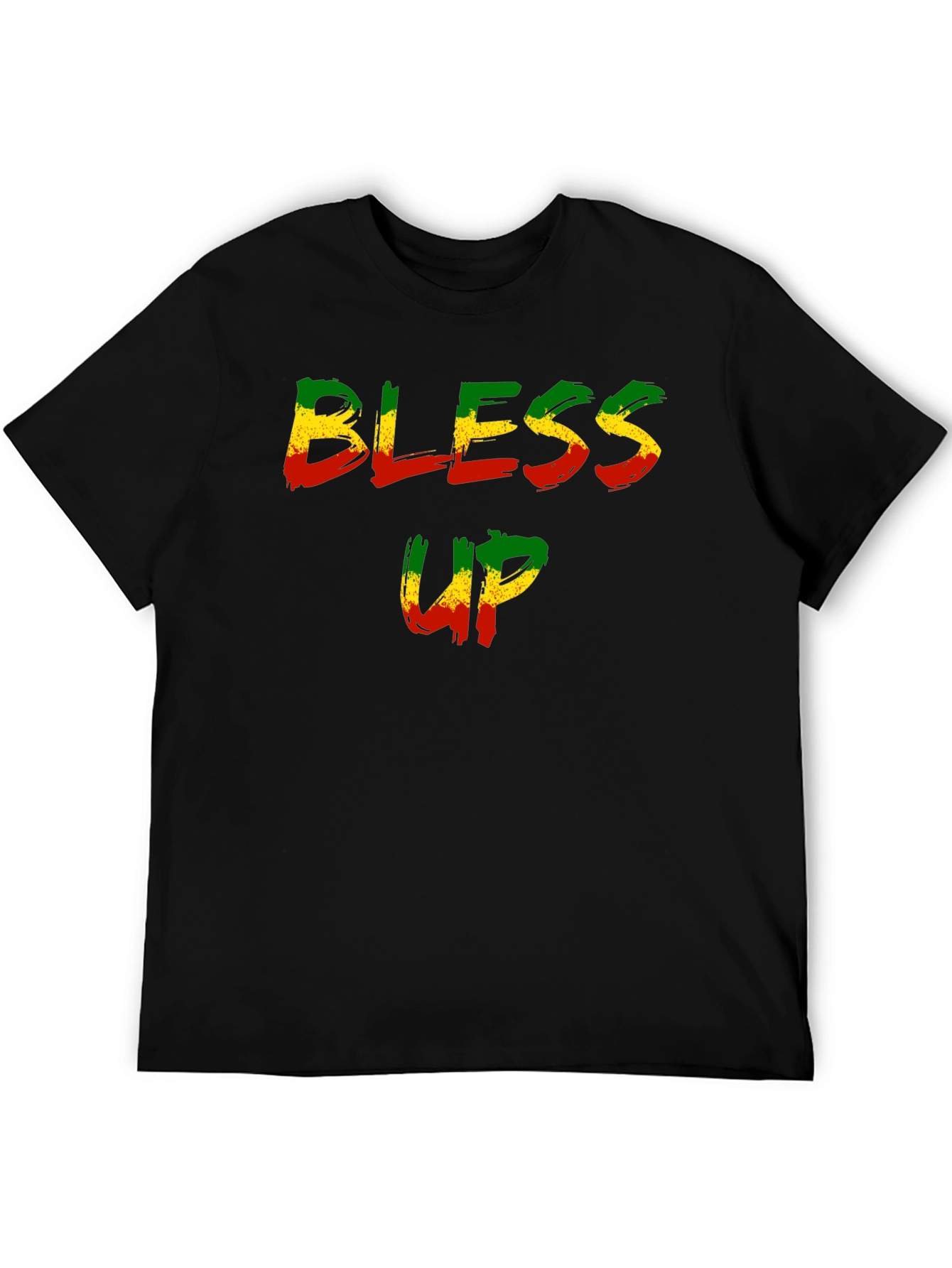 Bless Up Rasta Style Black T-Shirt