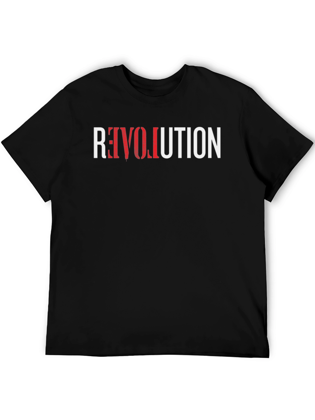 Revolution Graphic Tee - Cool Black Cotton T-Shirt