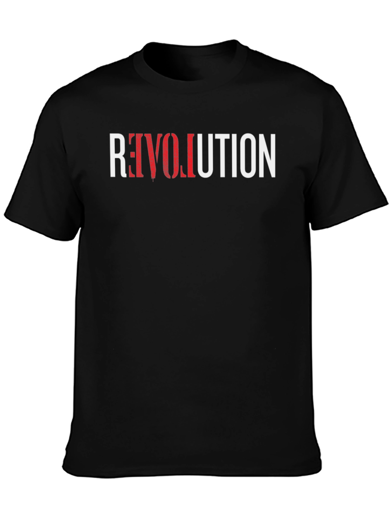 Revolution Graphic Tee - Cool Black Cotton T-Shirt