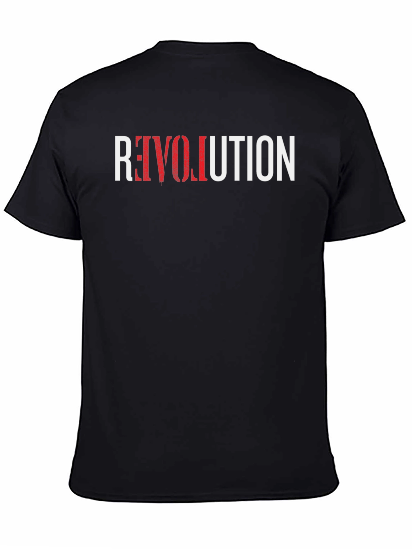 Revolution Graphic Tee - Cool Black Cotton T-Shirt
