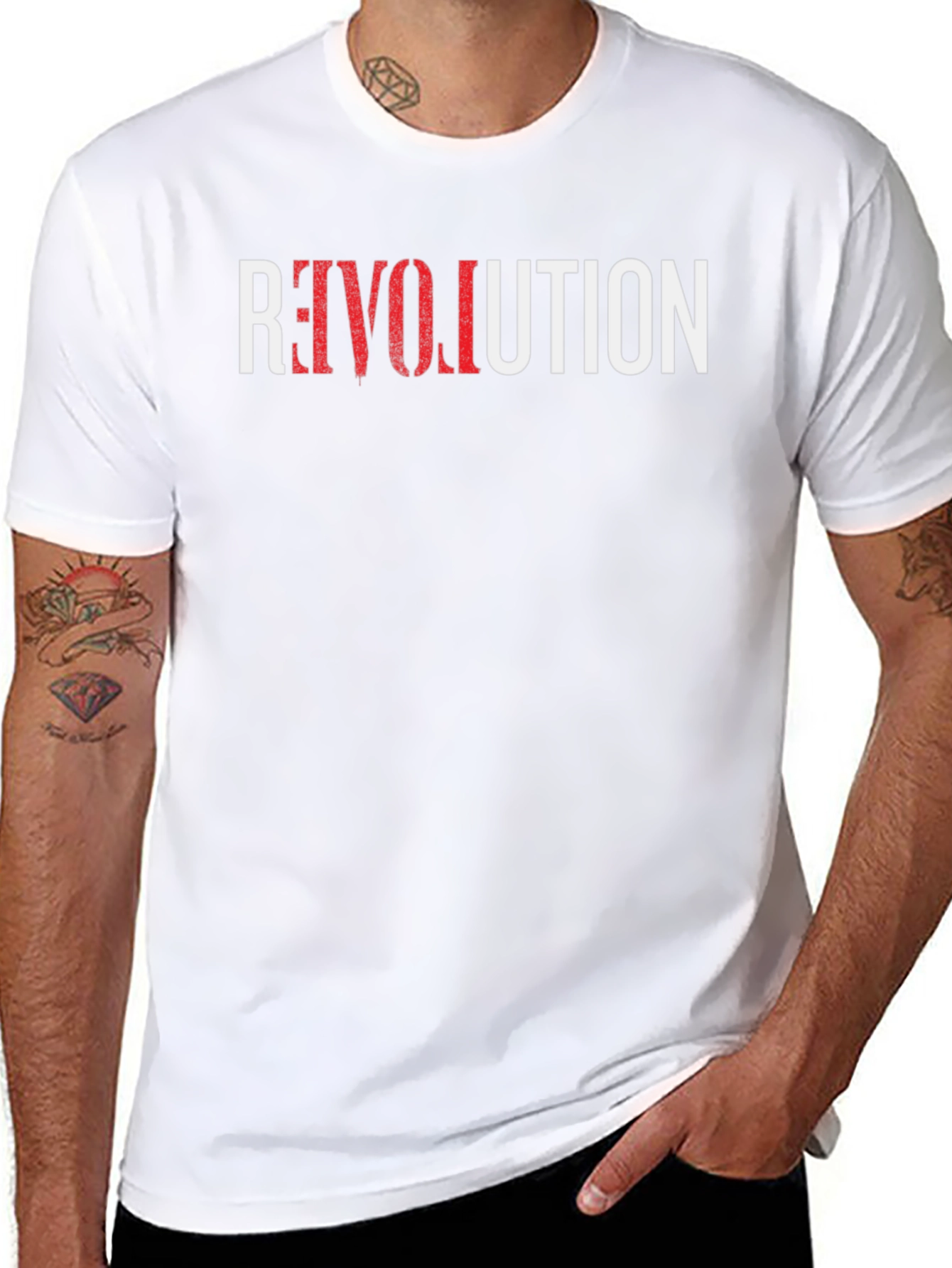 Revolution Graphic Tee - Cool Black Cotton T-Shirt