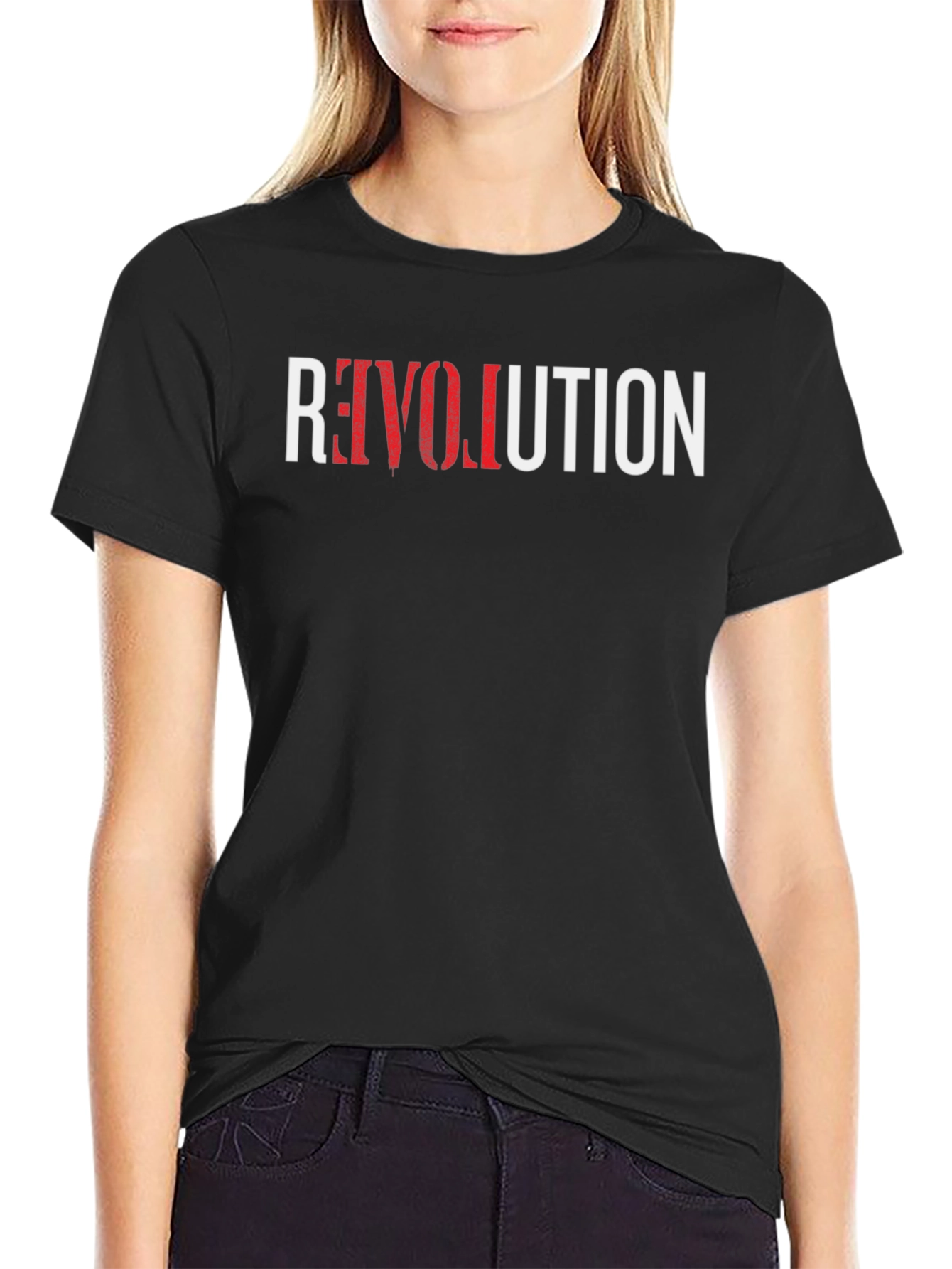 Revolution Graphic Tee - Cool Black Cotton T-Shirt