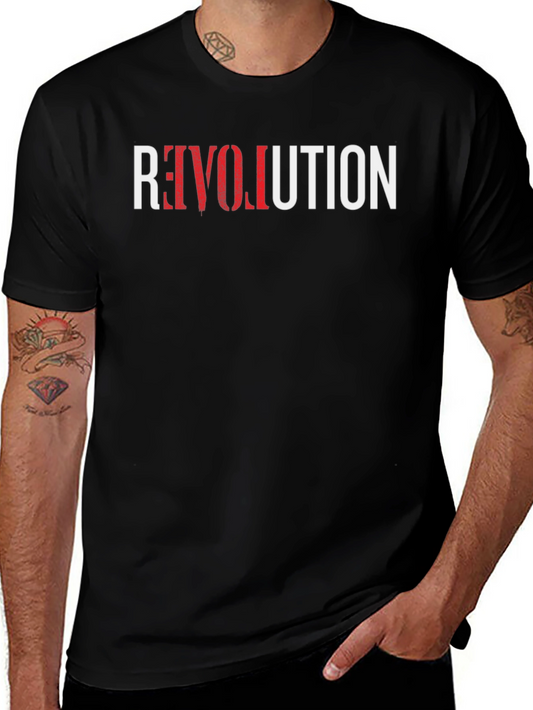 Revolution Graphic Tee - Cool Black Cotton T-Shirt