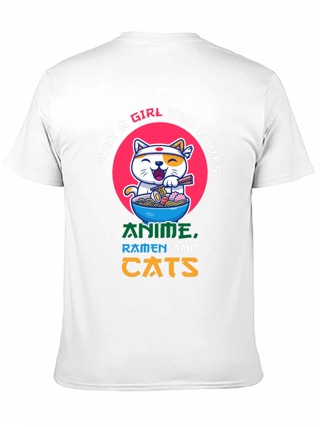 Anime Ramen Cats Graphic T-Shirt