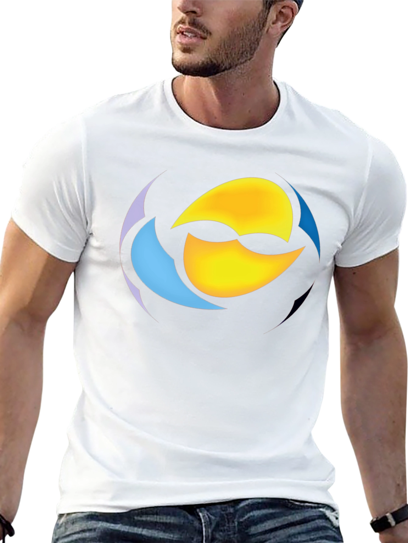 Abstract Graphic Black T-Shirt