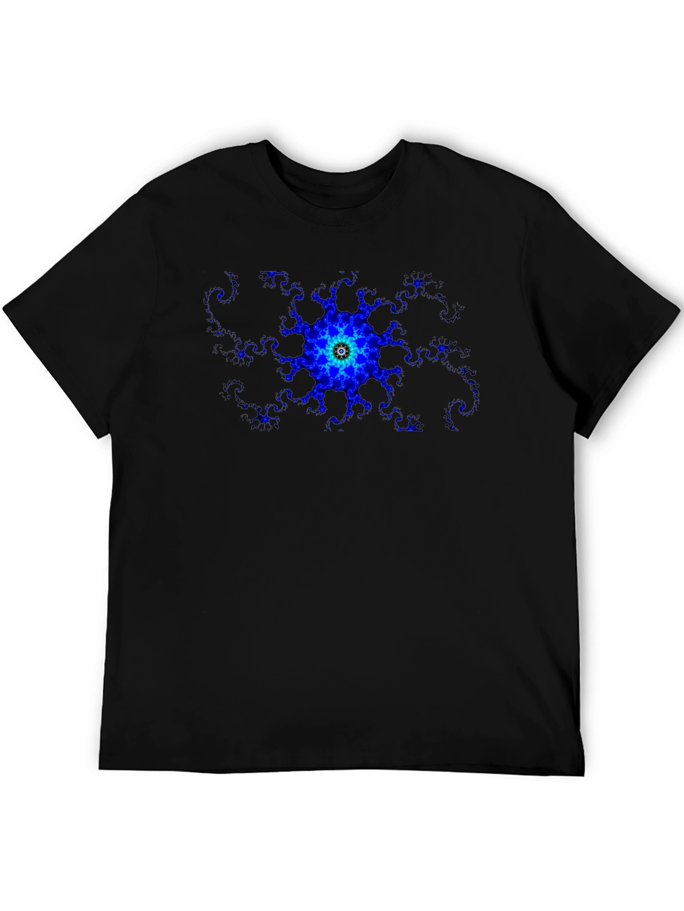 Fractal Bloom Black T-Shirt