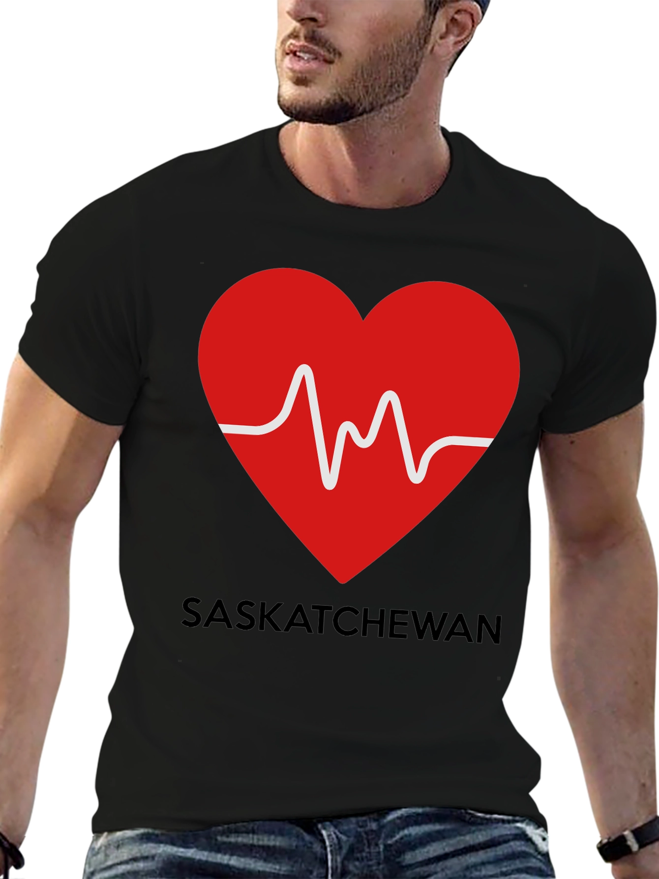 Saskatchewan Heartbeat Graphic Tee - Love SK T-Shirt