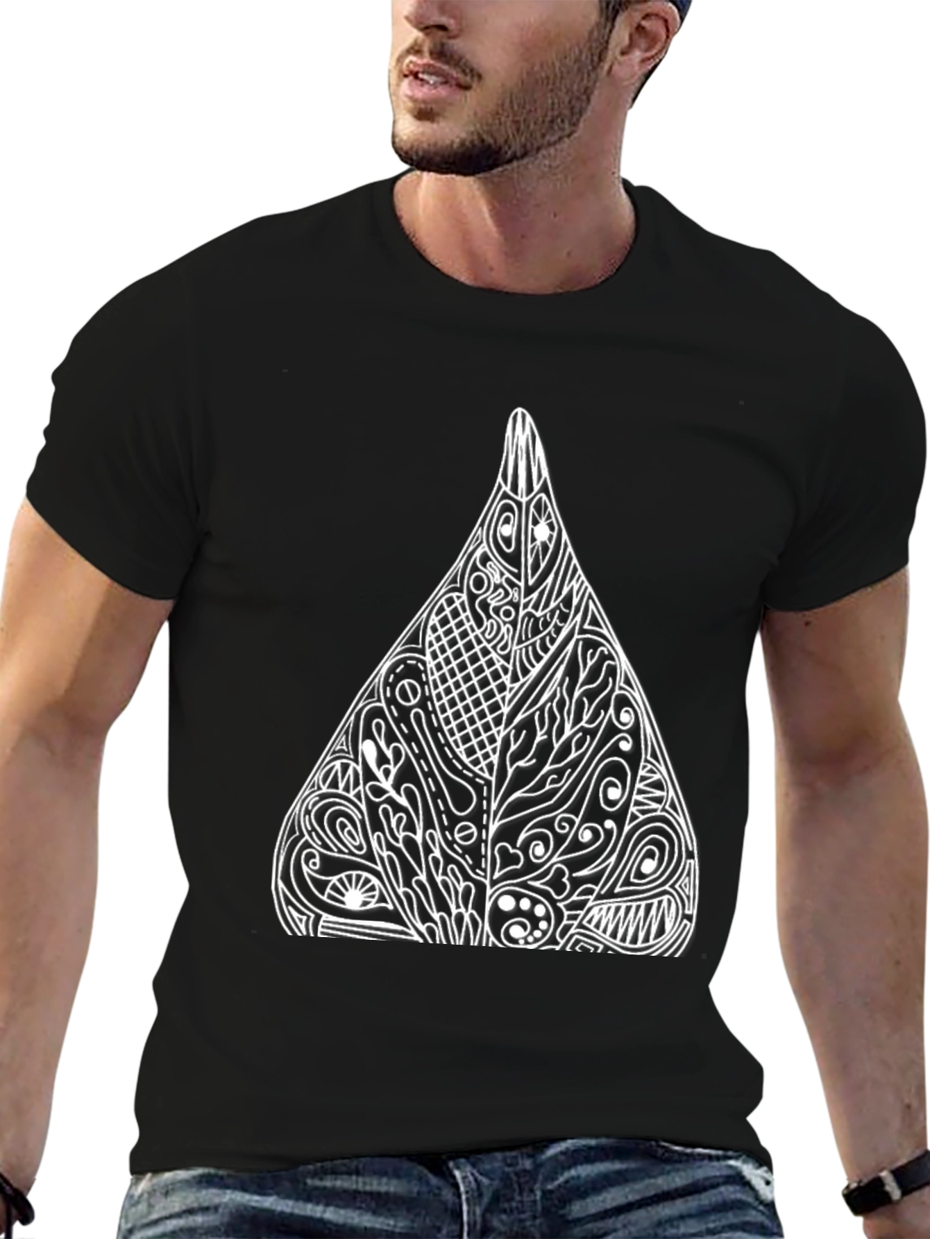 Abstract Design Black T-Shirt