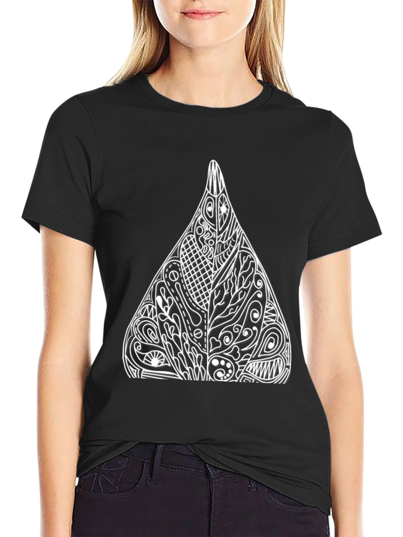 Abstract Design Black T-Shirt
