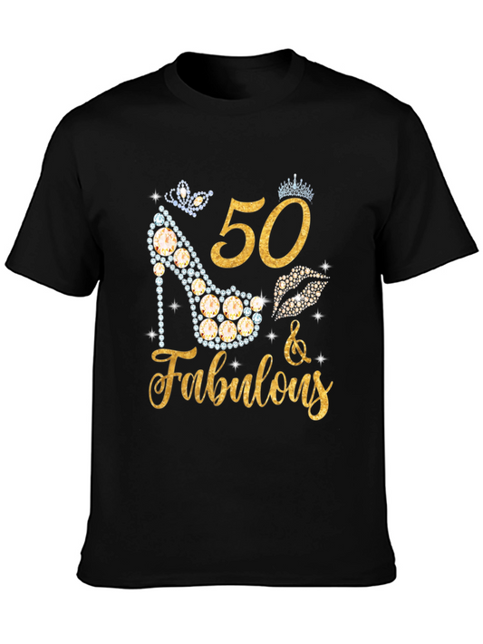 50 & Fabulous Birthday T-Shirt