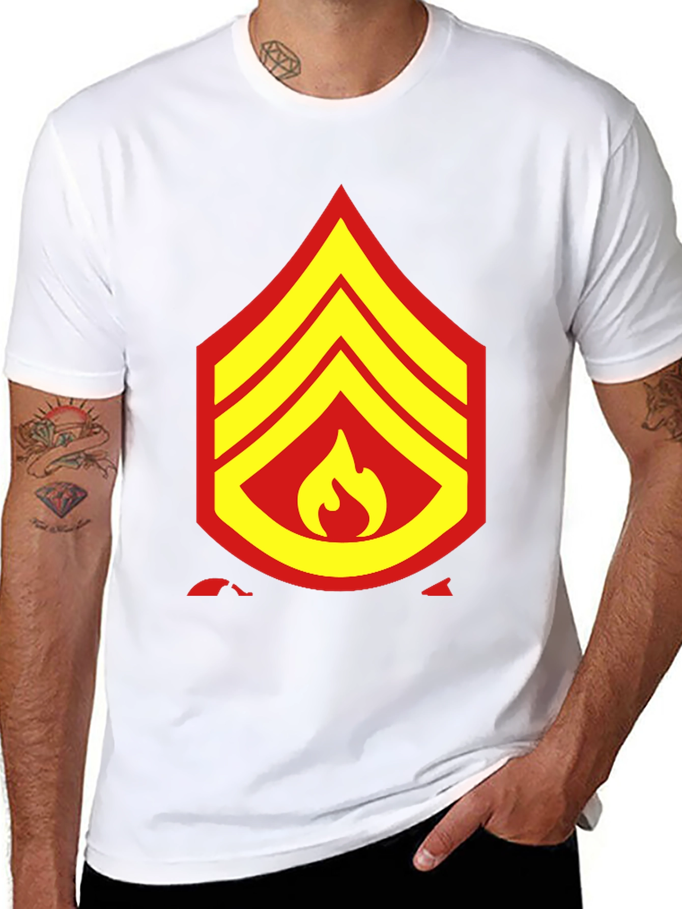 USMC Firefighter T-Shirt - Bold Graphic Tee