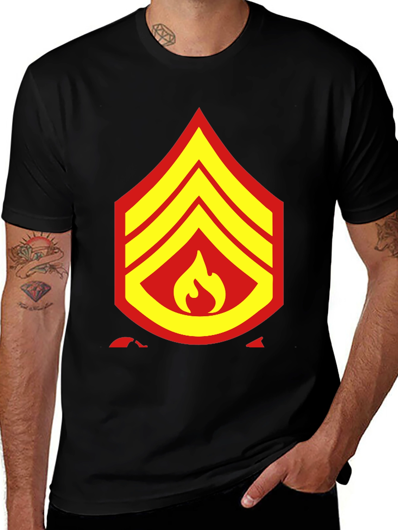 USMC Firefighter T-Shirt - Bold Graphic Tee
