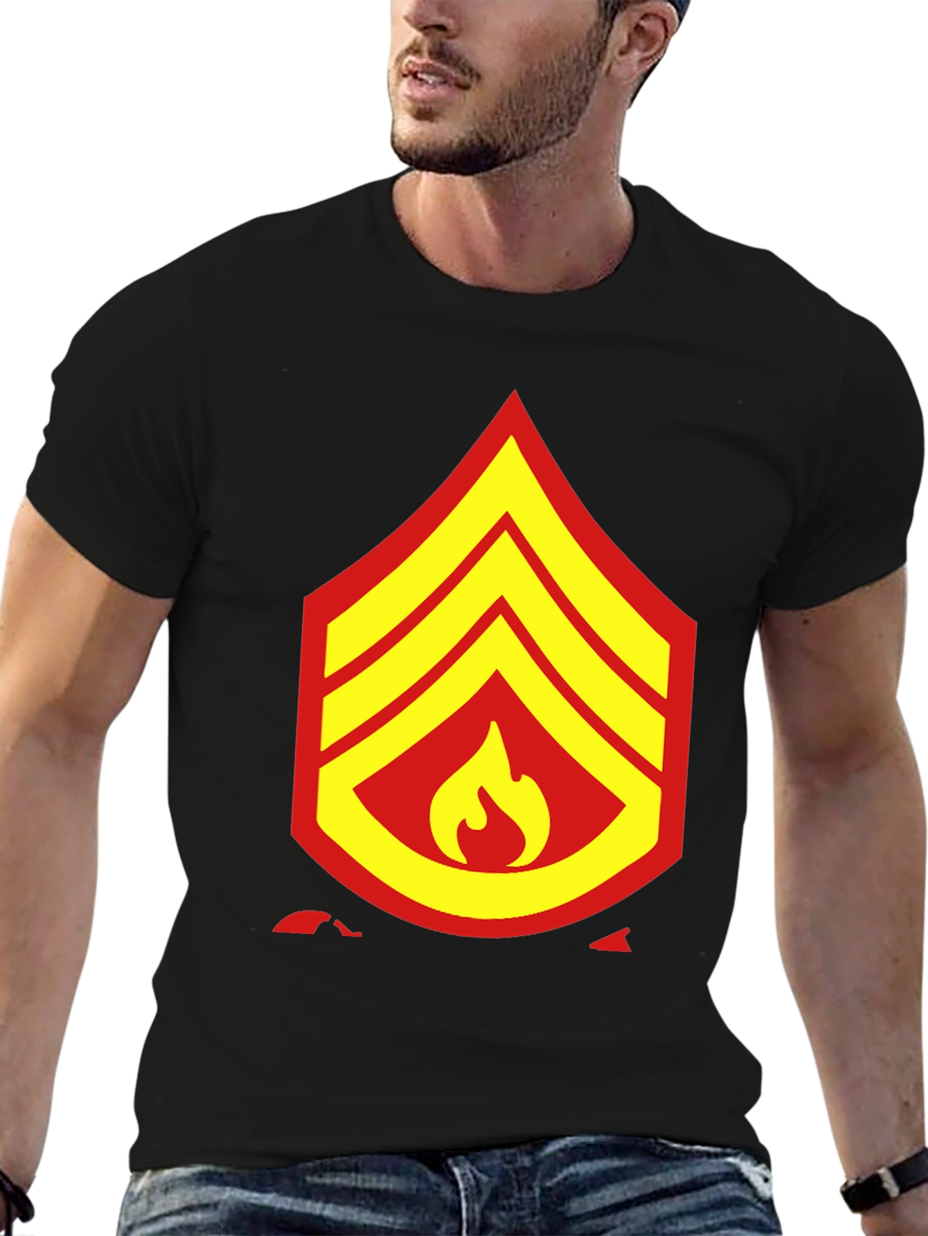 USMC Firefighter T-Shirt - Bold Graphic Tee