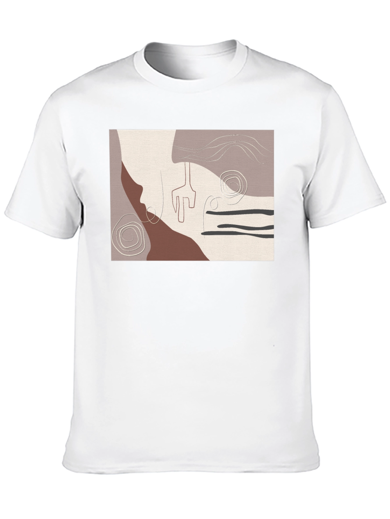 Abstract Art Print Black T-Shirt