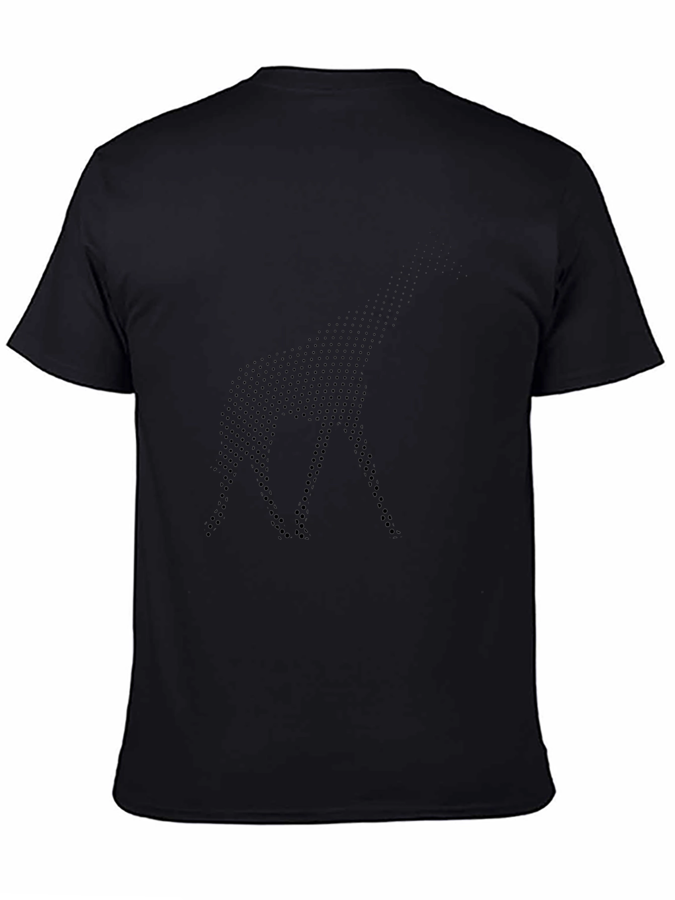 Modern Black Tee - Abstract Giraffe Design