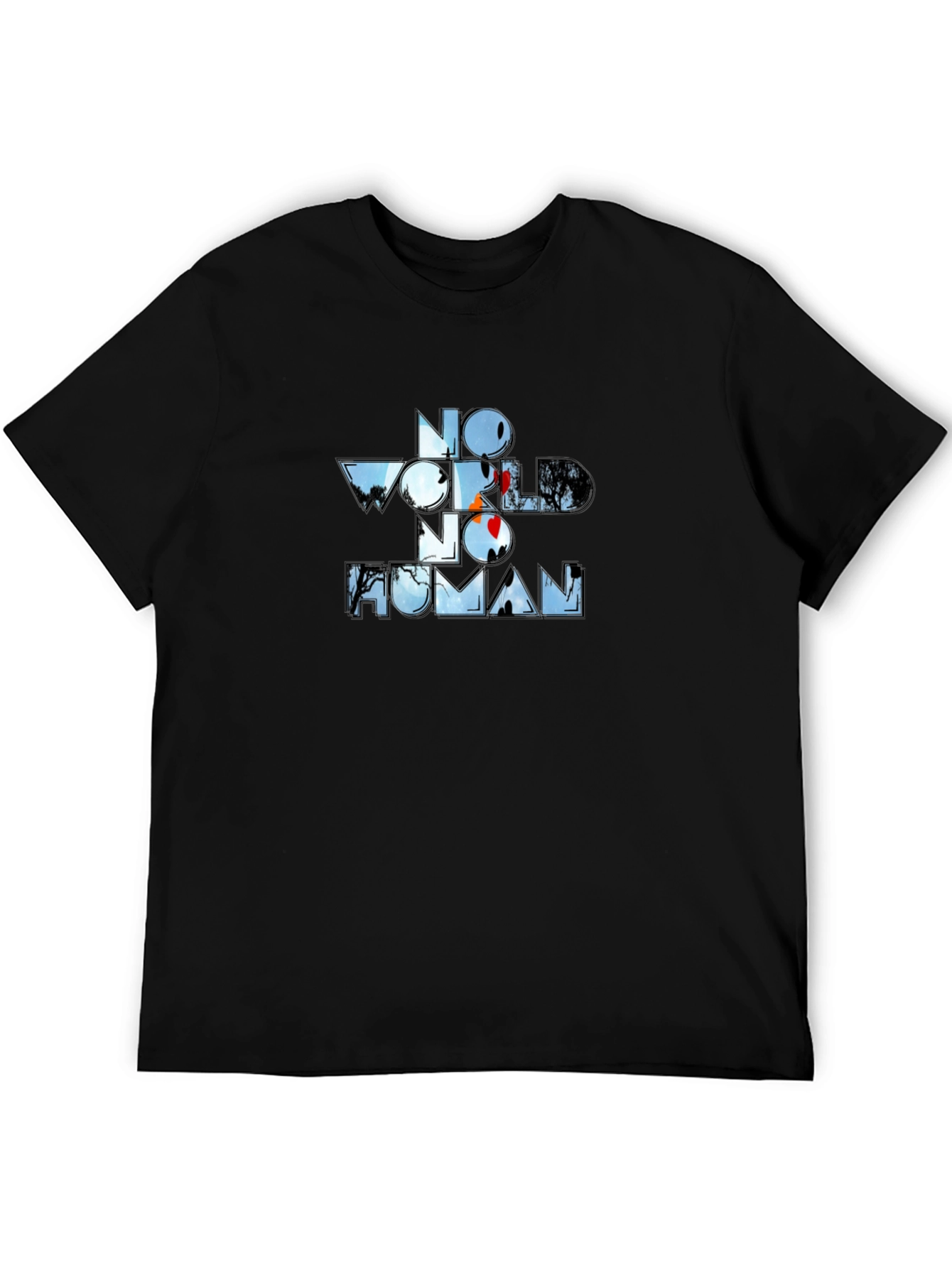 No World No Human Graphic Tee - Black
