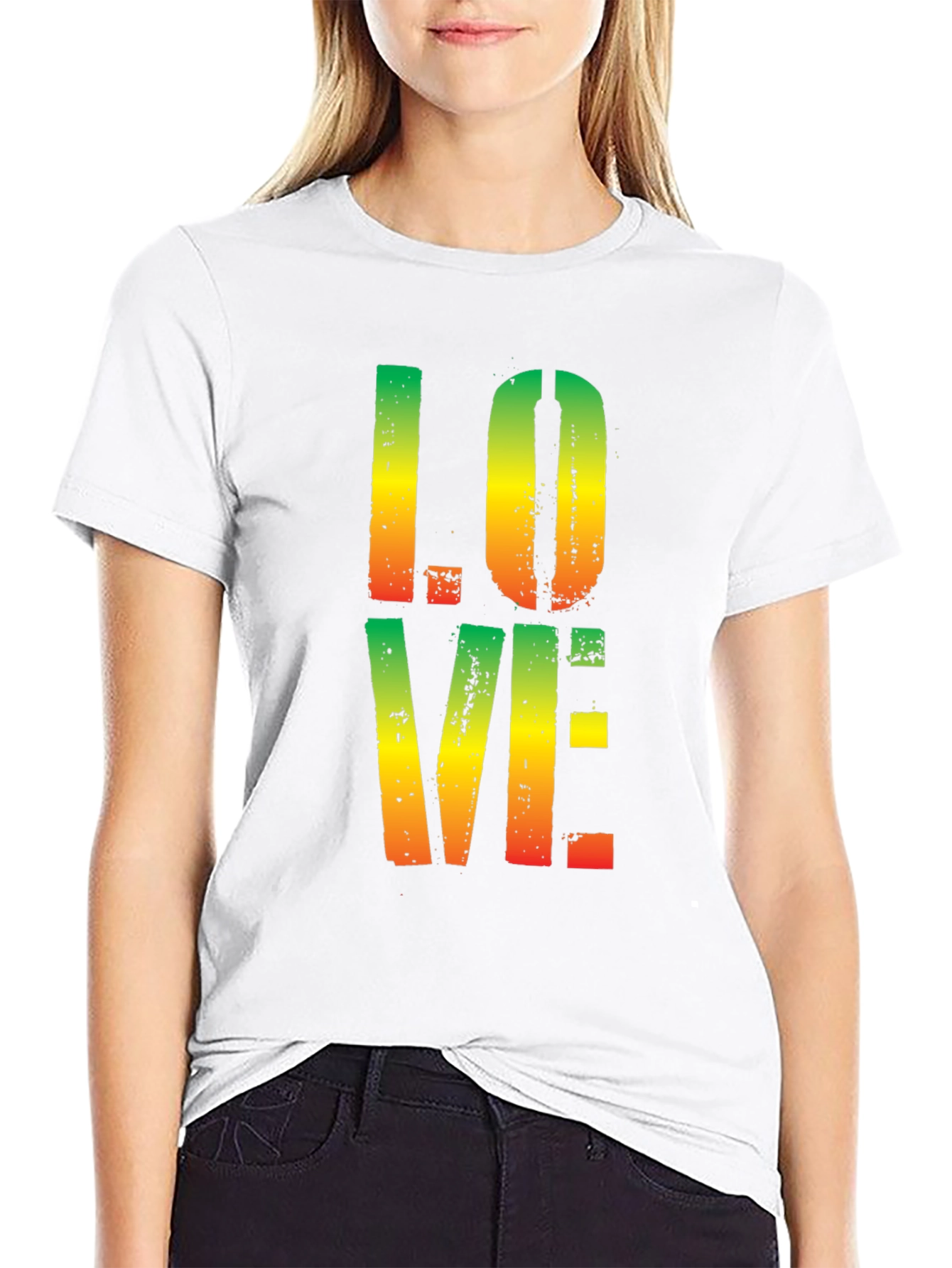 Rasta LOVE T-Shirt - Black Cotton Tee