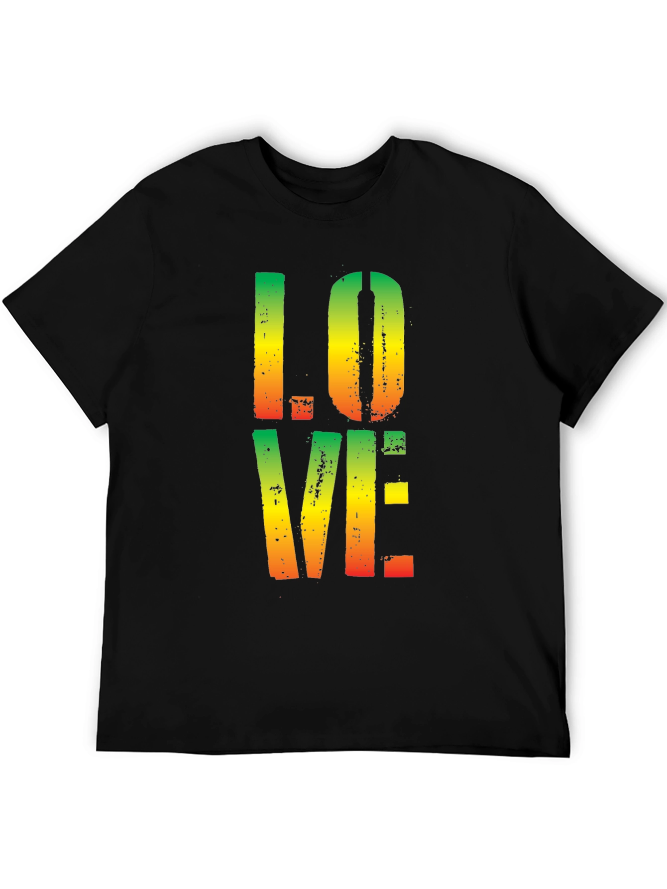Rasta LOVE T-Shirt - Black Cotton Tee