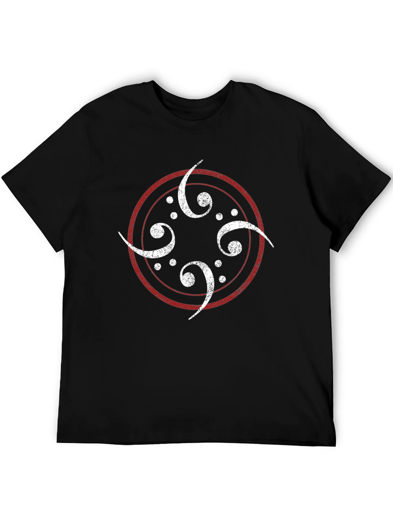 Bass Clef Circle Graphic Tee - Black