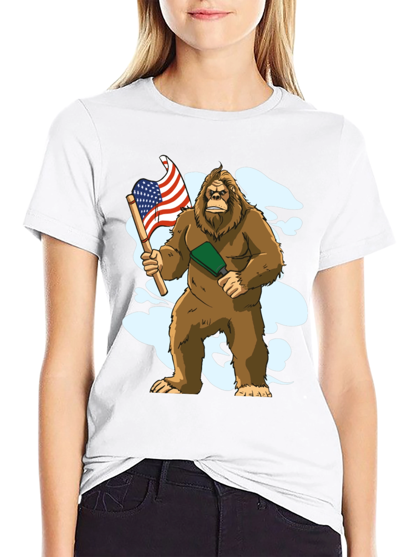 Bigfoot USA Flag T-Shirt