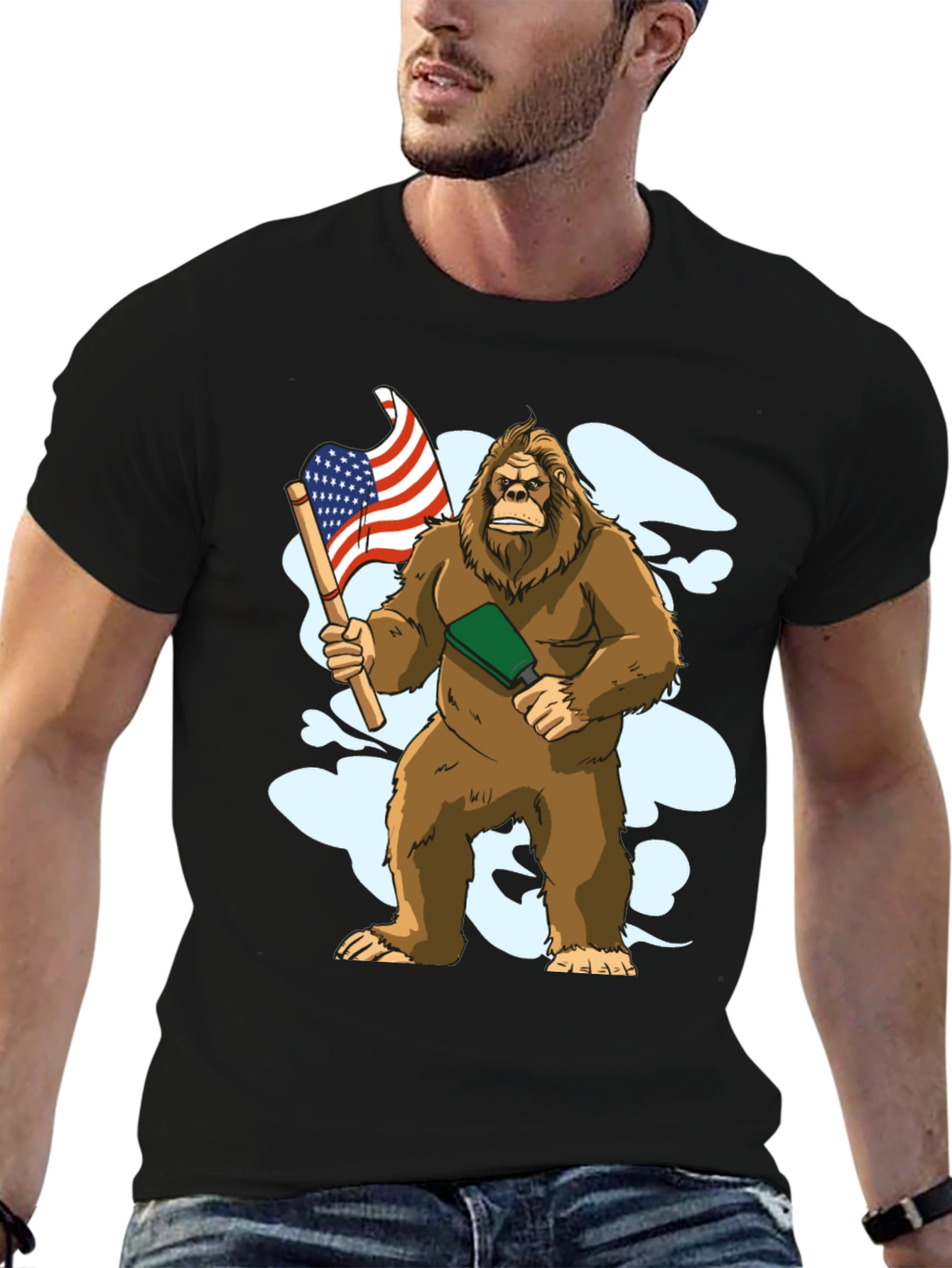 Bigfoot USA Flag T-Shirt