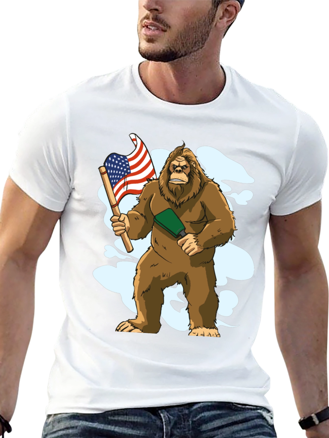 Bigfoot USA Flag T-Shirt