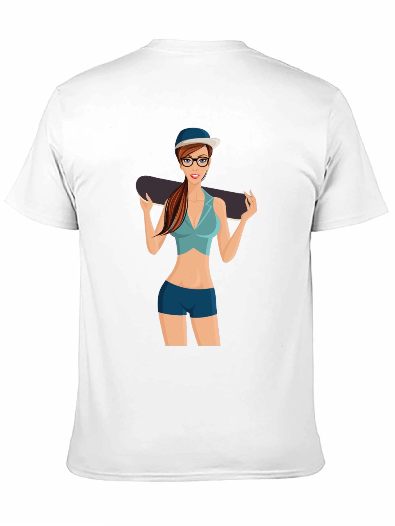 Skater Girl Graphic Black T-Shirt
