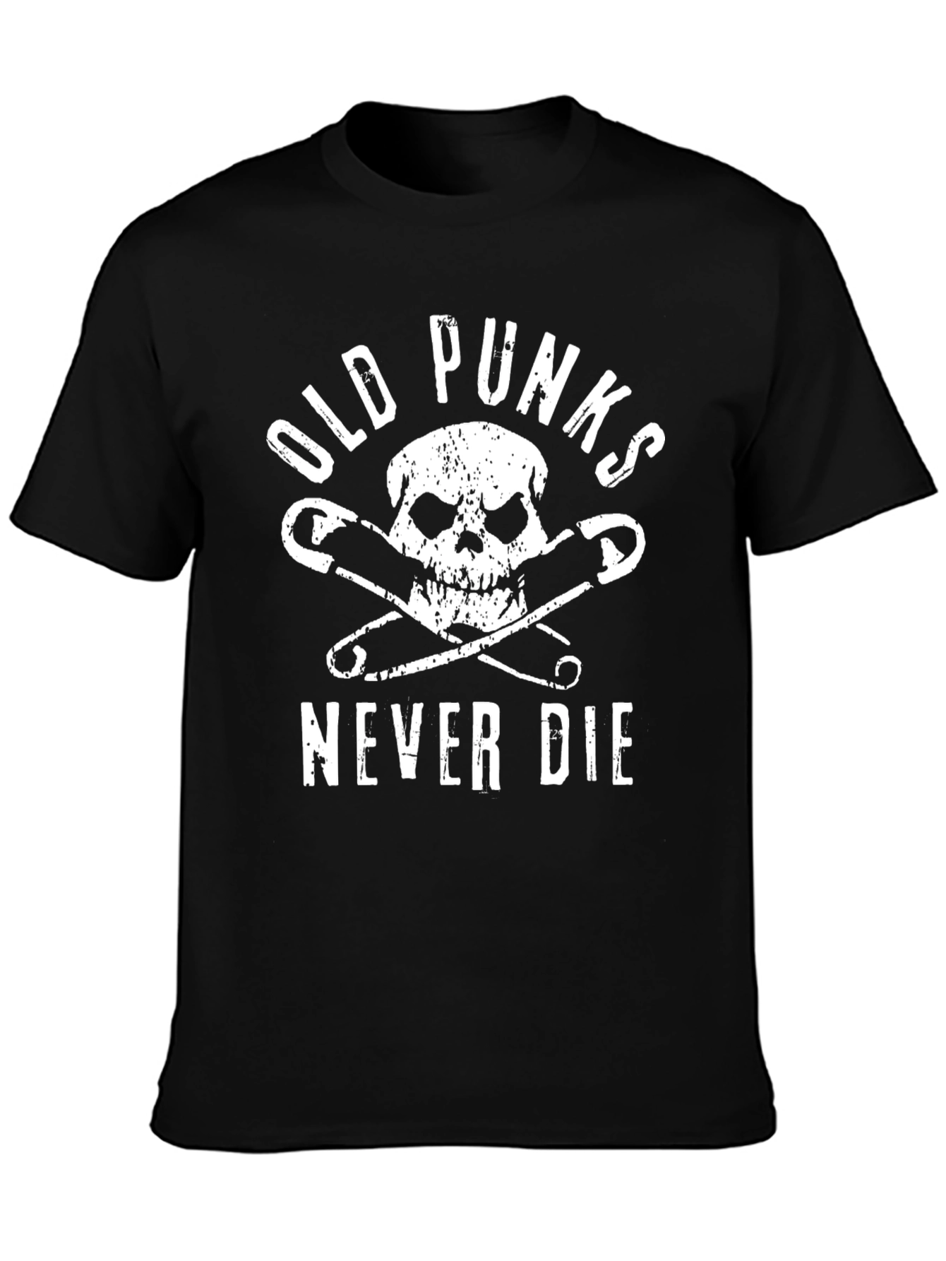 Old Punks Never Die Graphic T-Shirt - Black