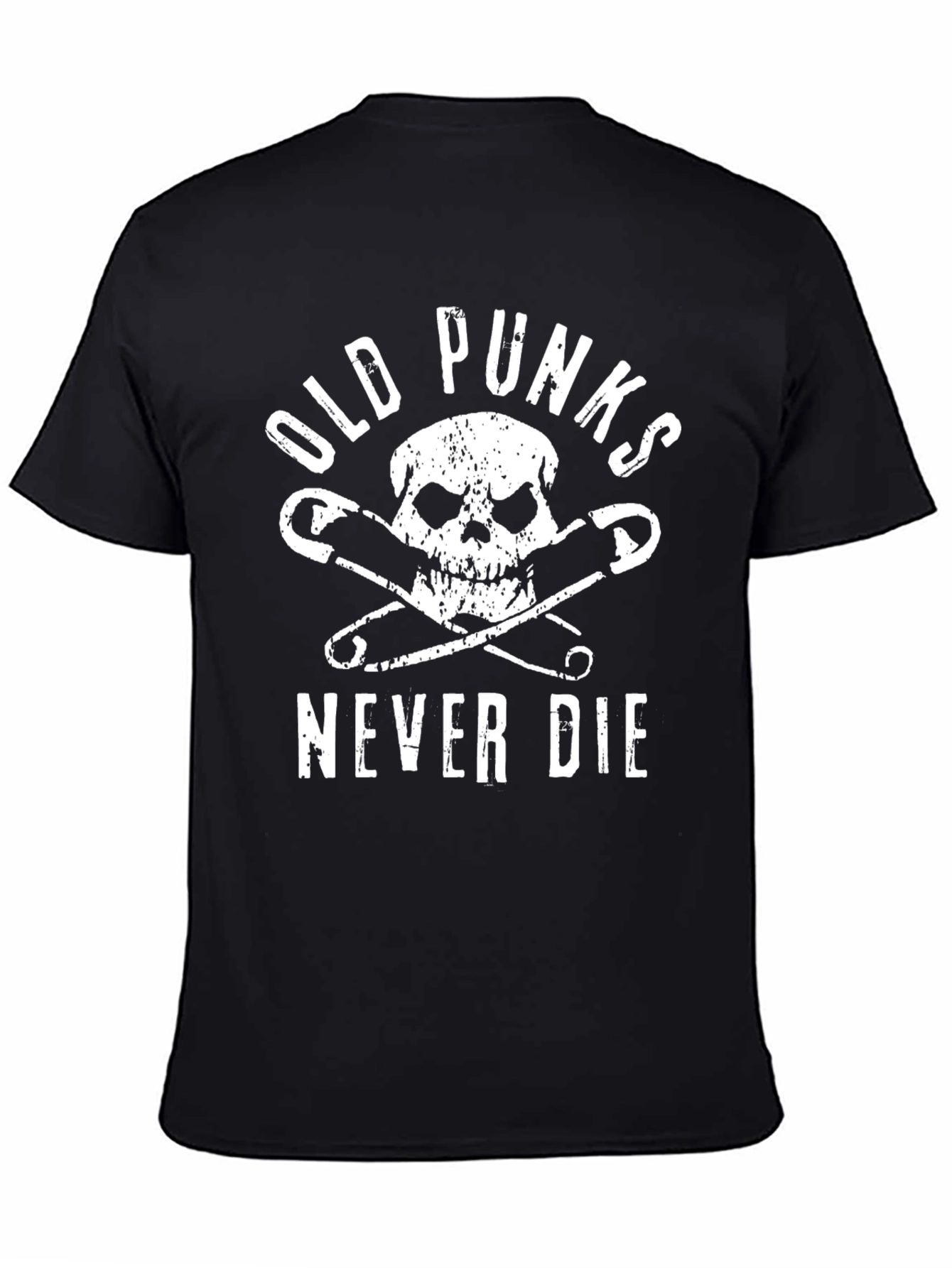 Old Punks Never Die Graphic T-Shirt - Black