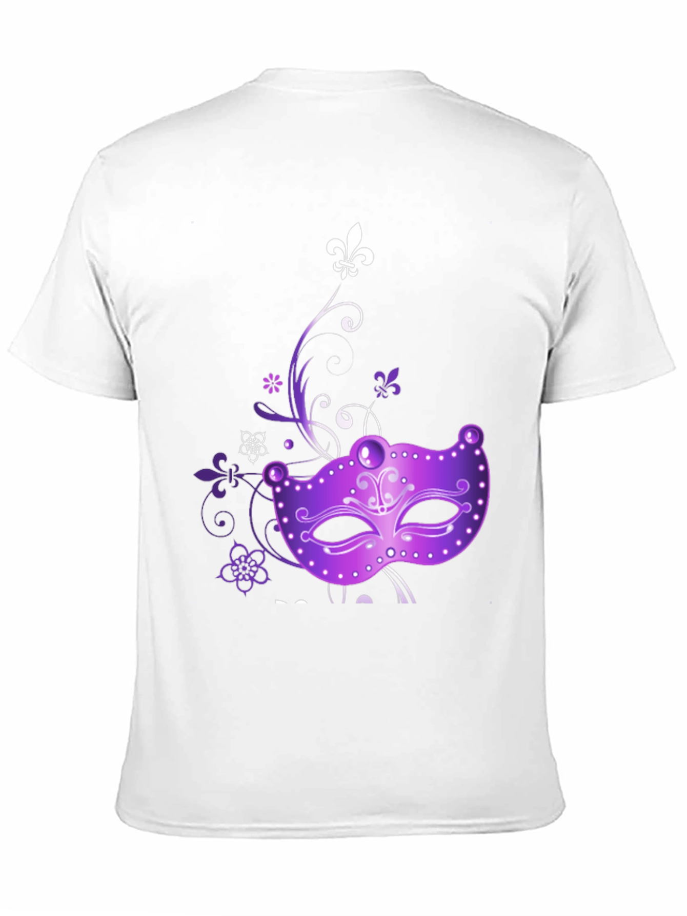 Mardi Gras Mask Graphic Tee - Black