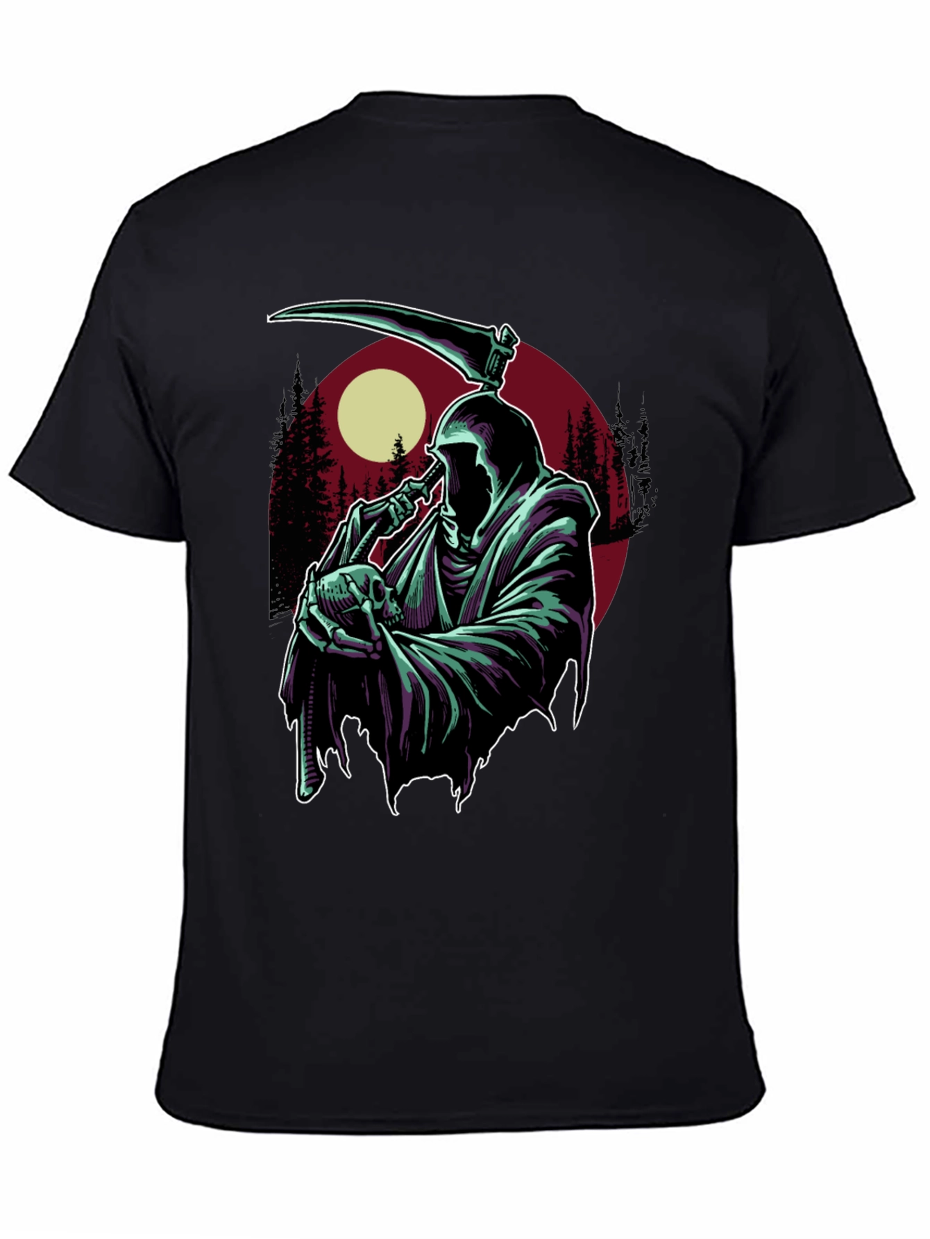 Grim Reaper T-Shirt - Skull and Scythe Graphic Tee