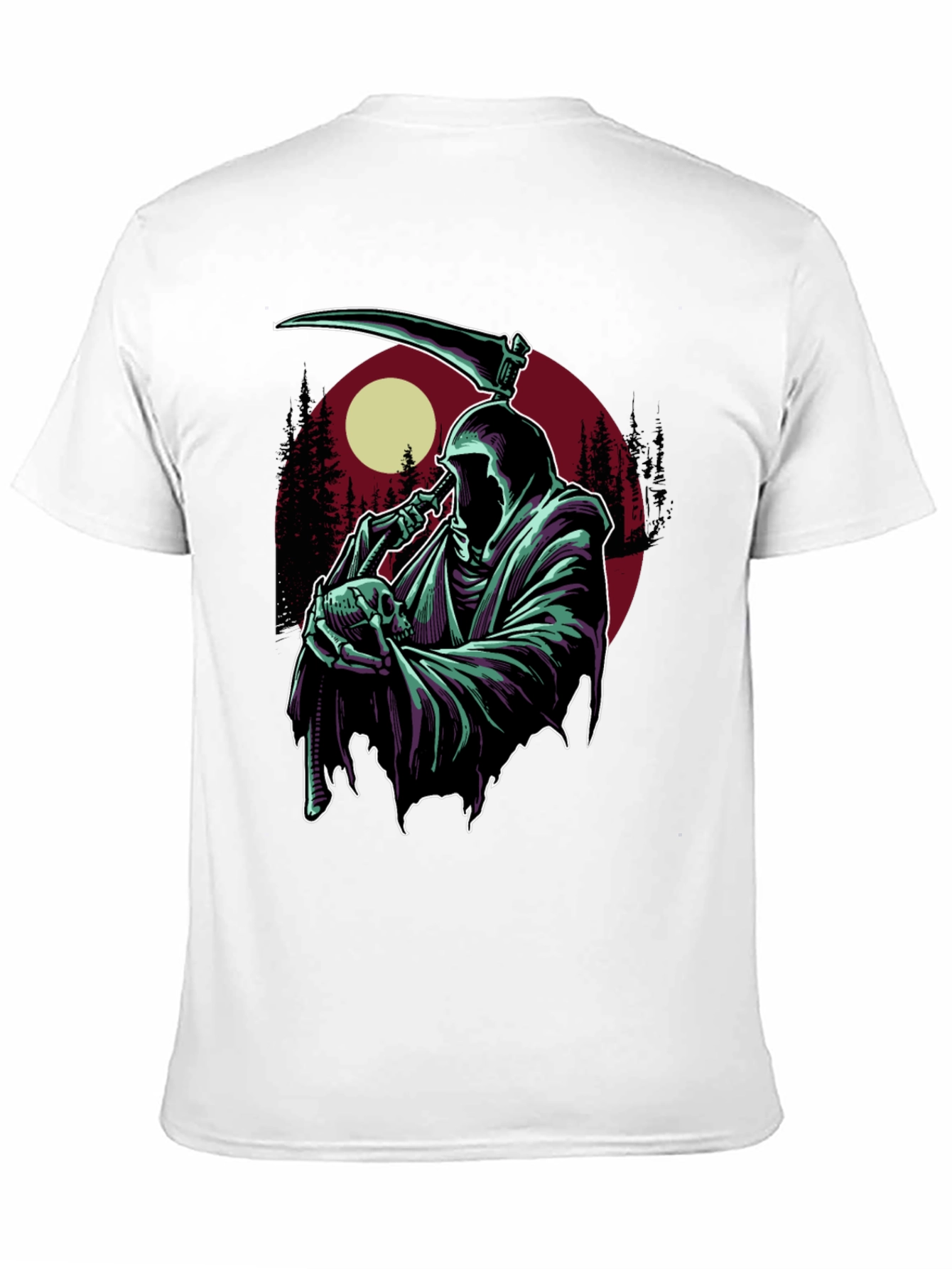 Grim Reaper T-Shirt - Skull and Scythe Graphic Tee