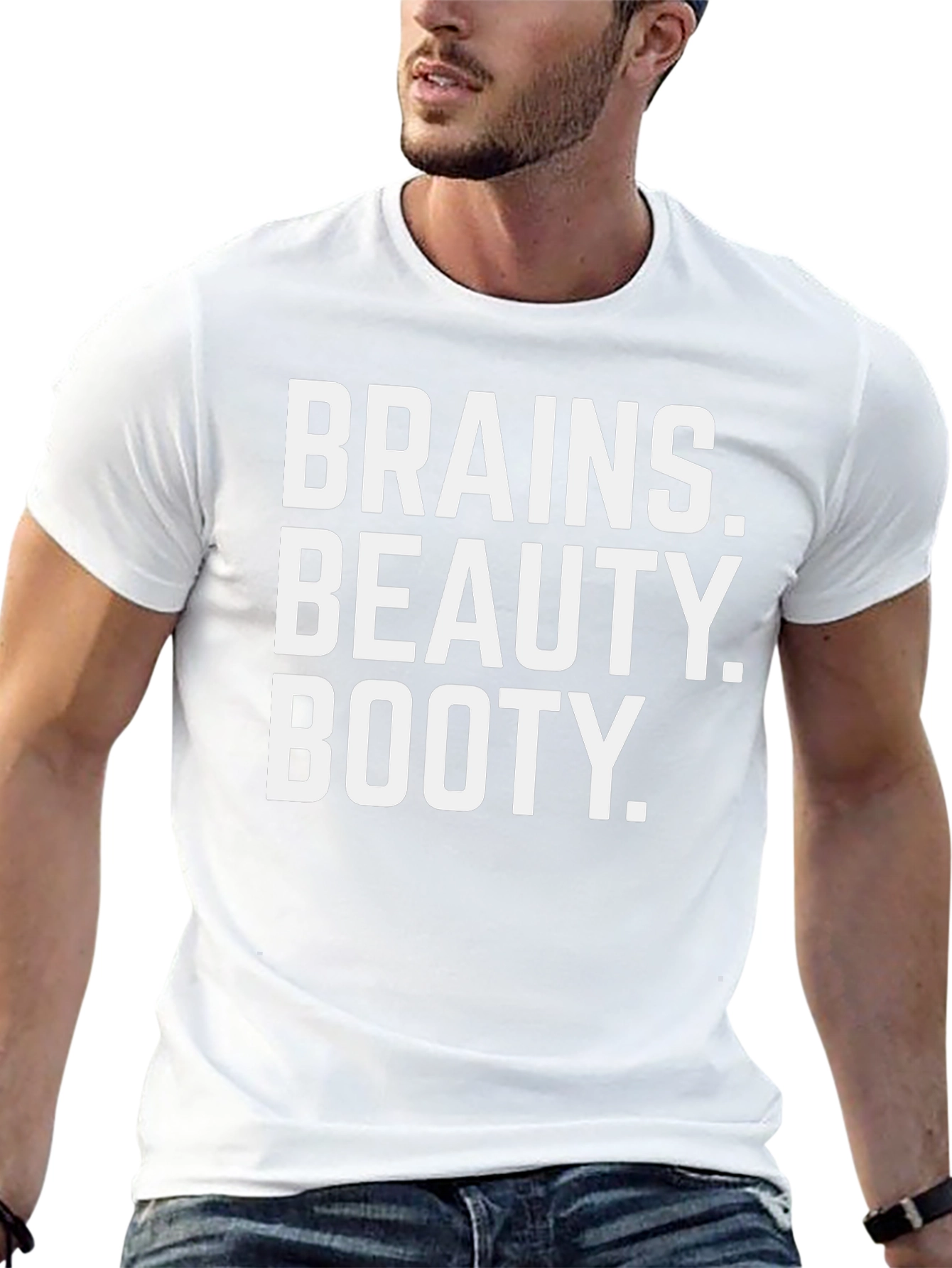 Brains Beauty Booty Graphic Tee - Black