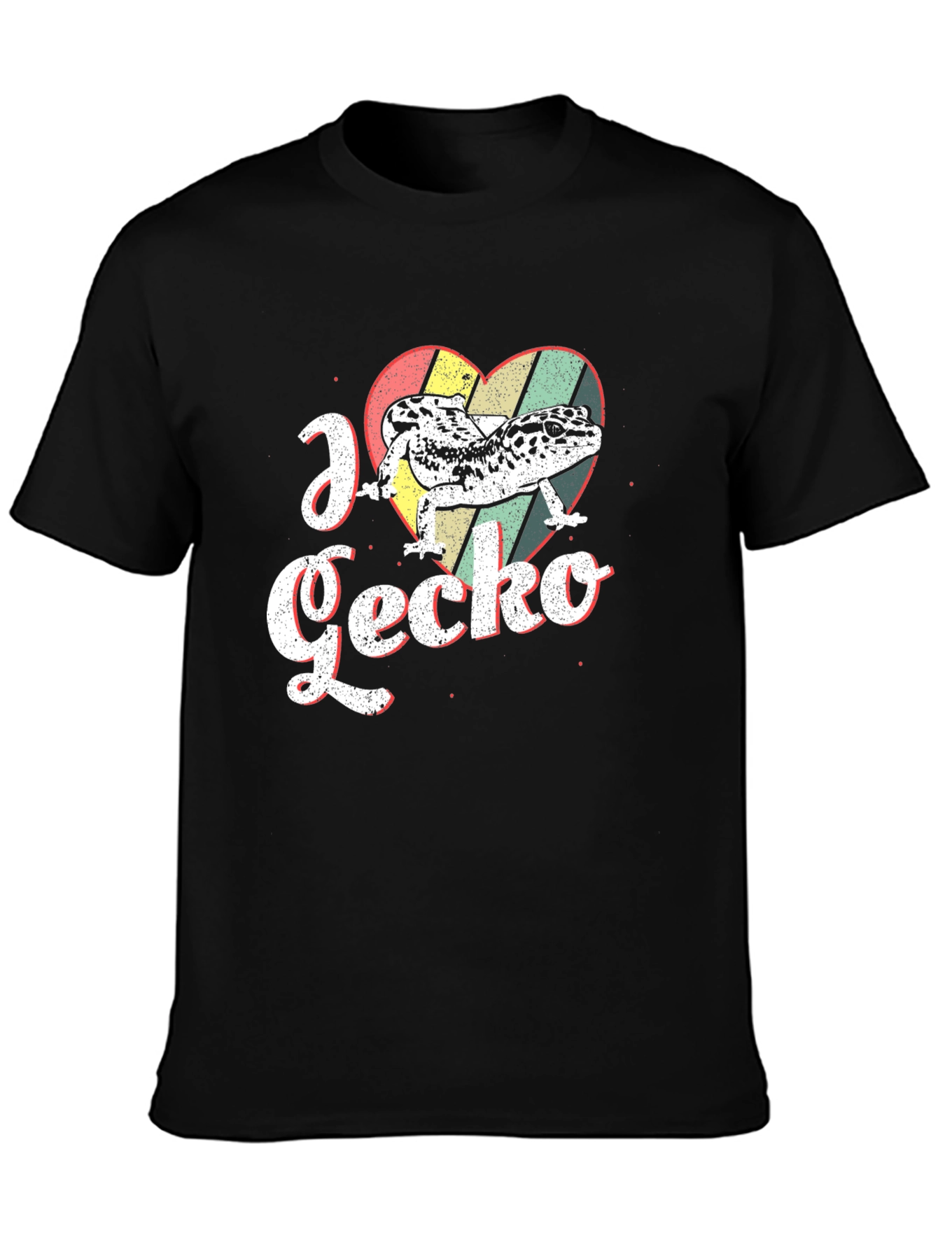 I Love Gecko Black T-Shirt