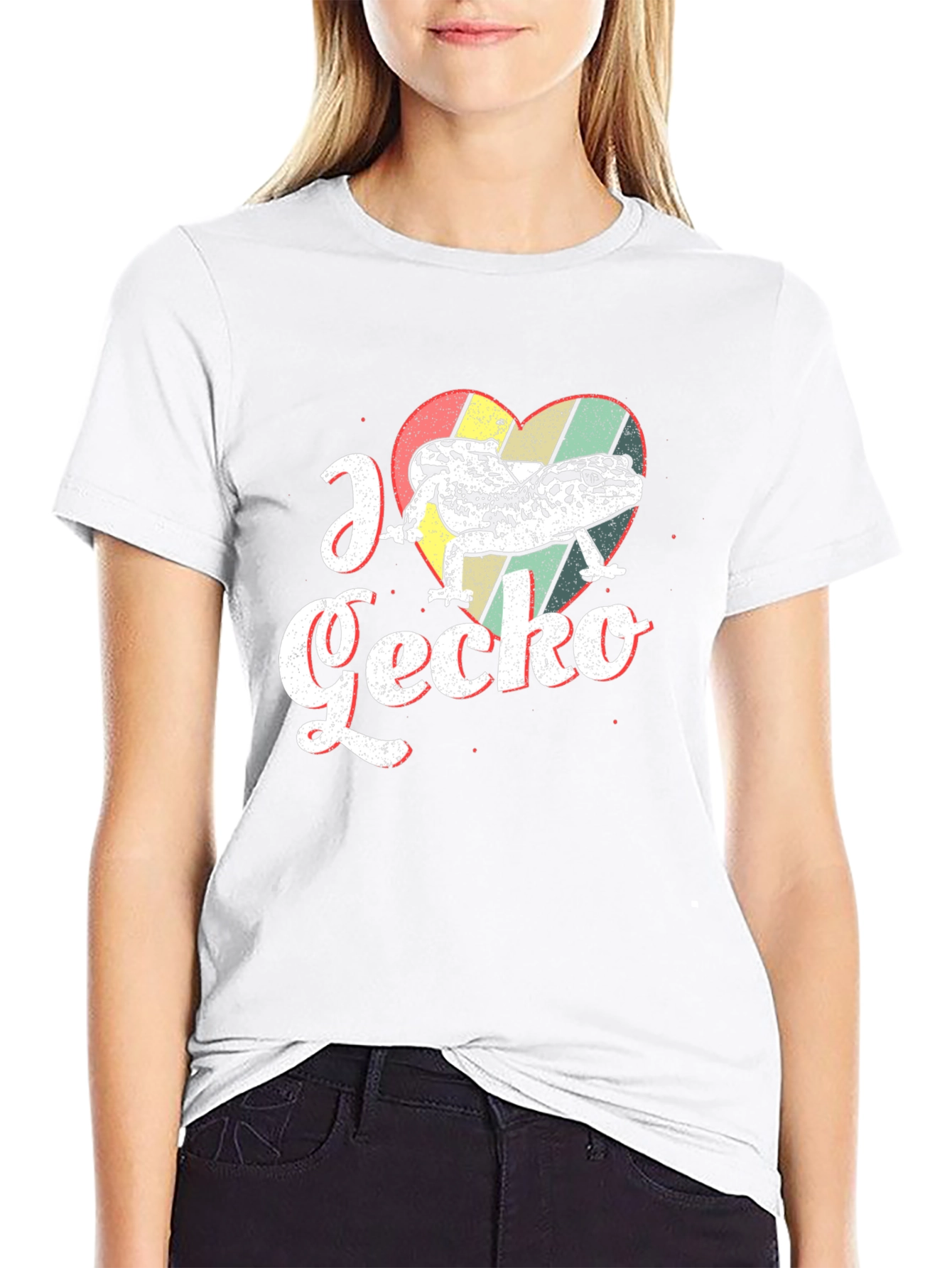 I Love Gecko Black T-Shirt
