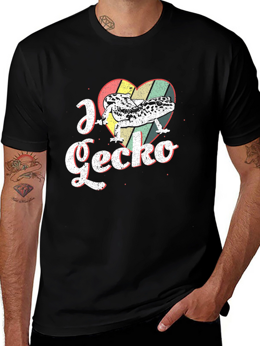I Love Gecko Black T-Shirt