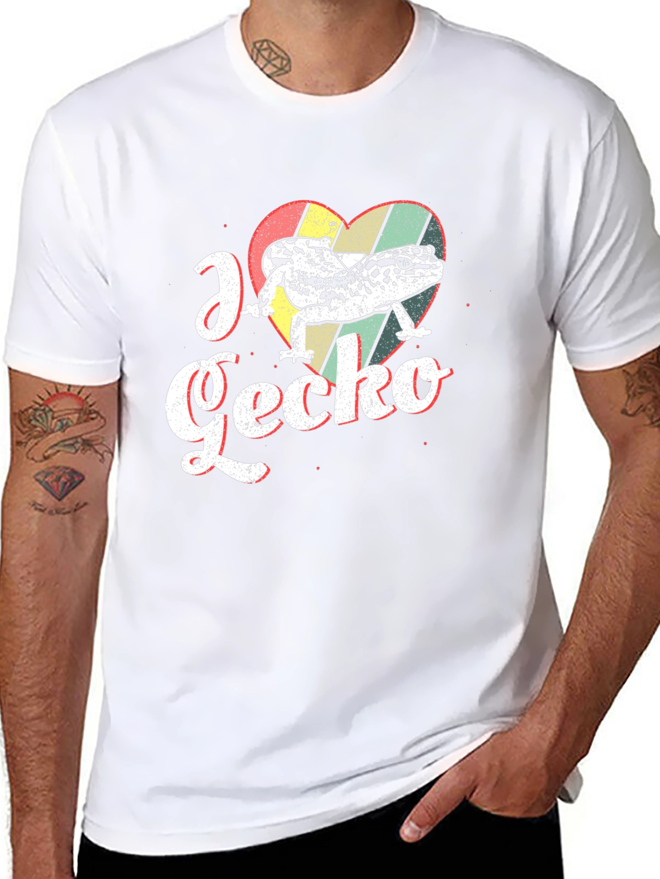 I Love Gecko Black T-Shirt
