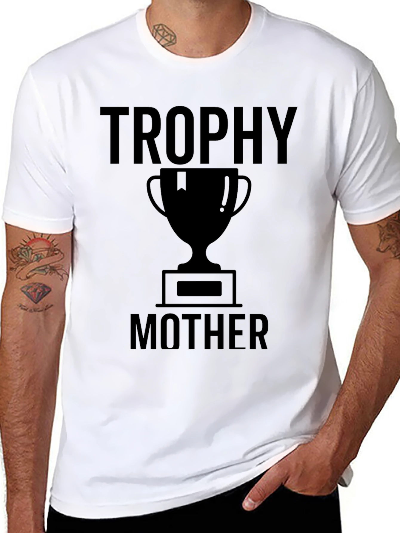 Trophy Mother Graphic Tee - Black Humor T-Shirt
