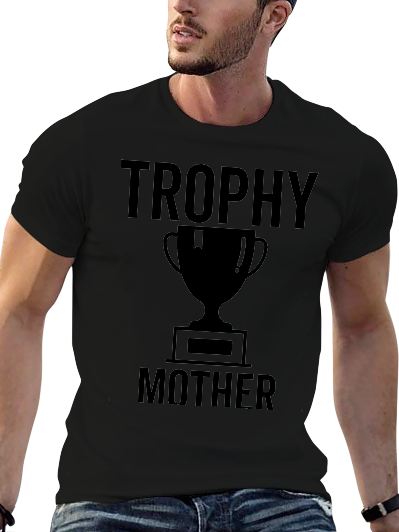 Trophy Mother Graphic Tee - Black Humor T-Shirt