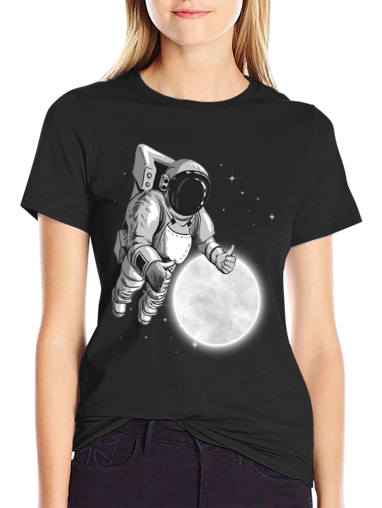 Astronaut Moon Landing Graphic T-Shirt
