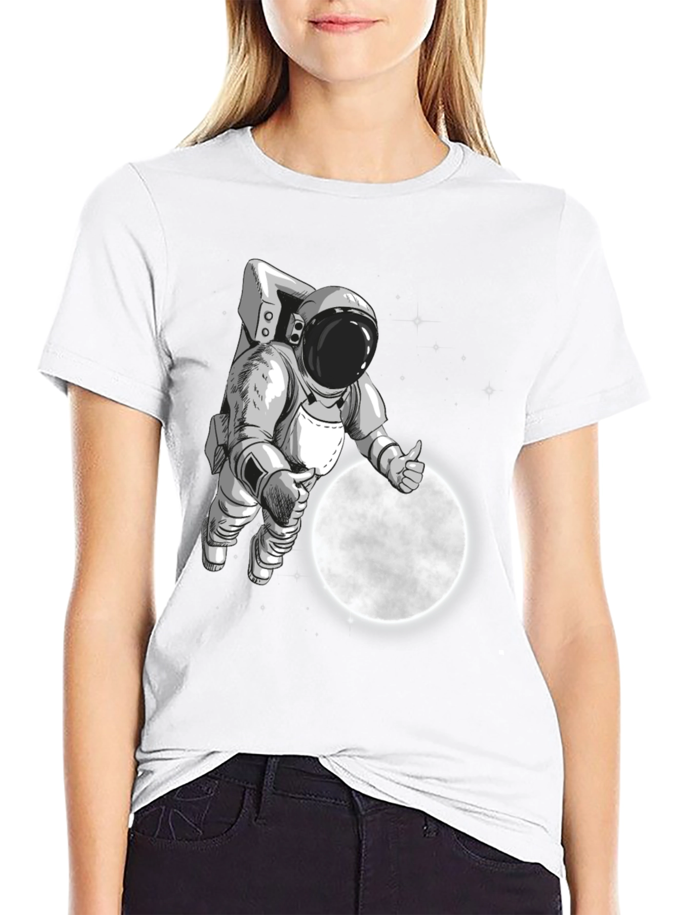 Astronaut Moon Landing Graphic T-Shirt