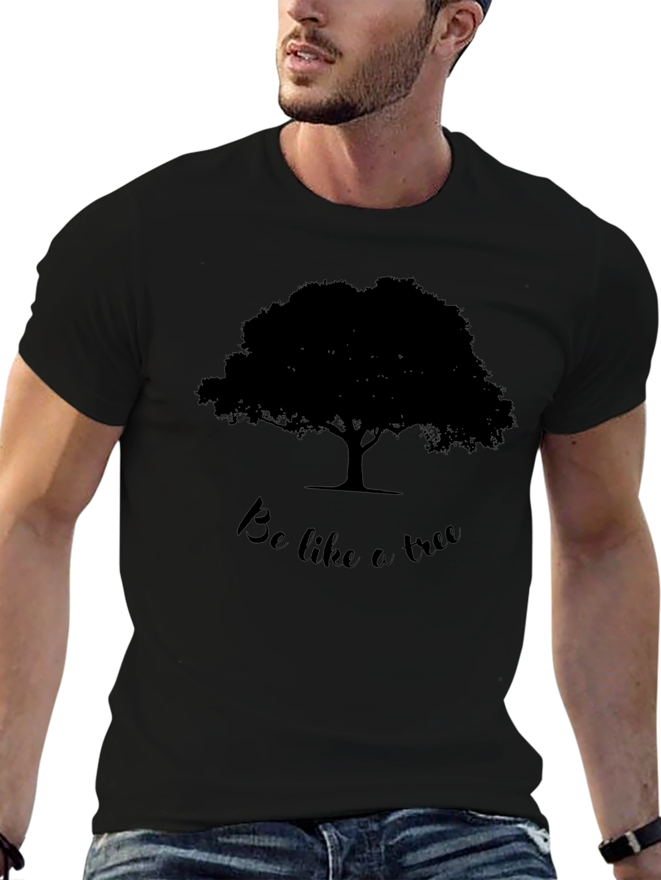 Be Like A Tree Black T-Shirt
