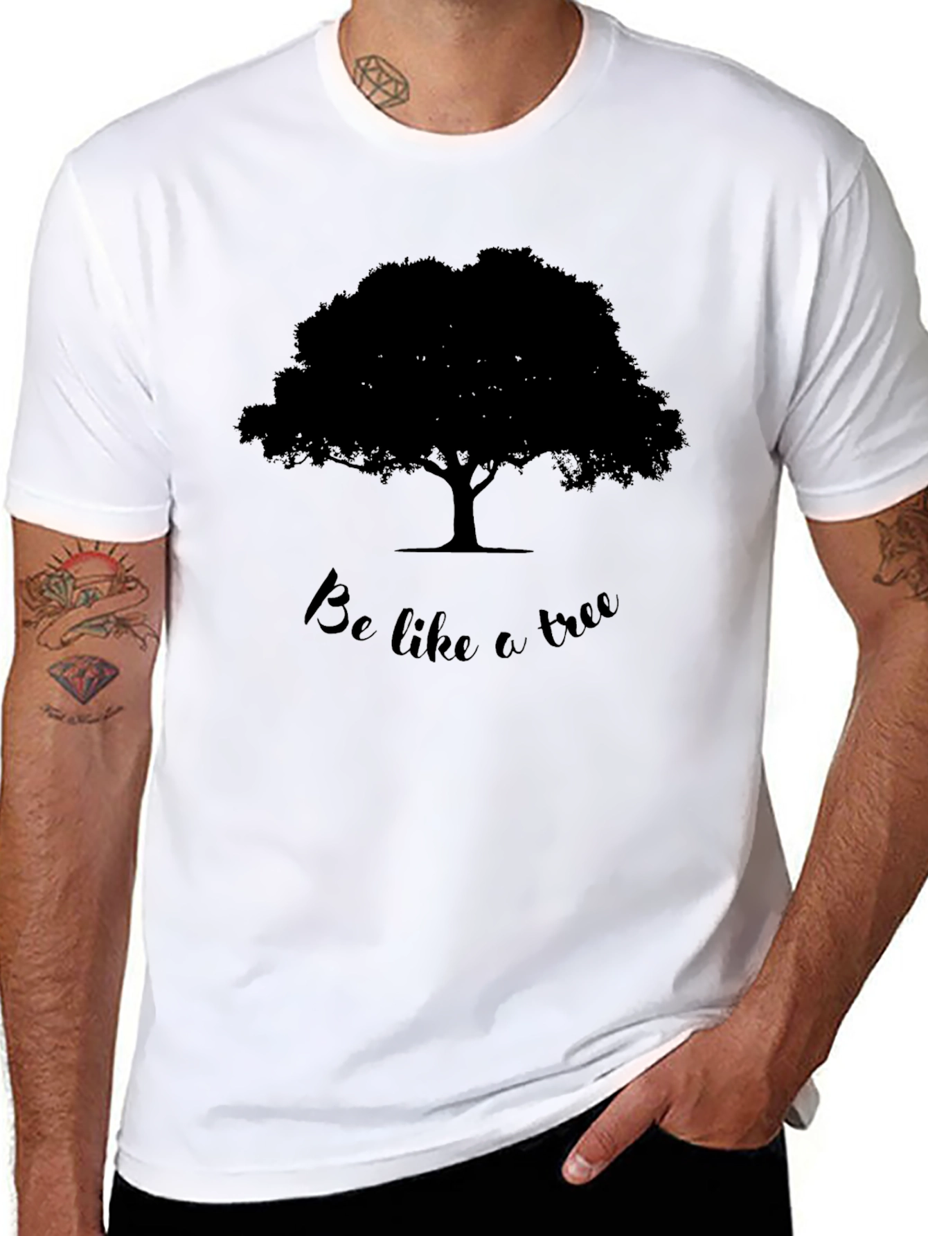 Be Like A Tree Black T-Shirt