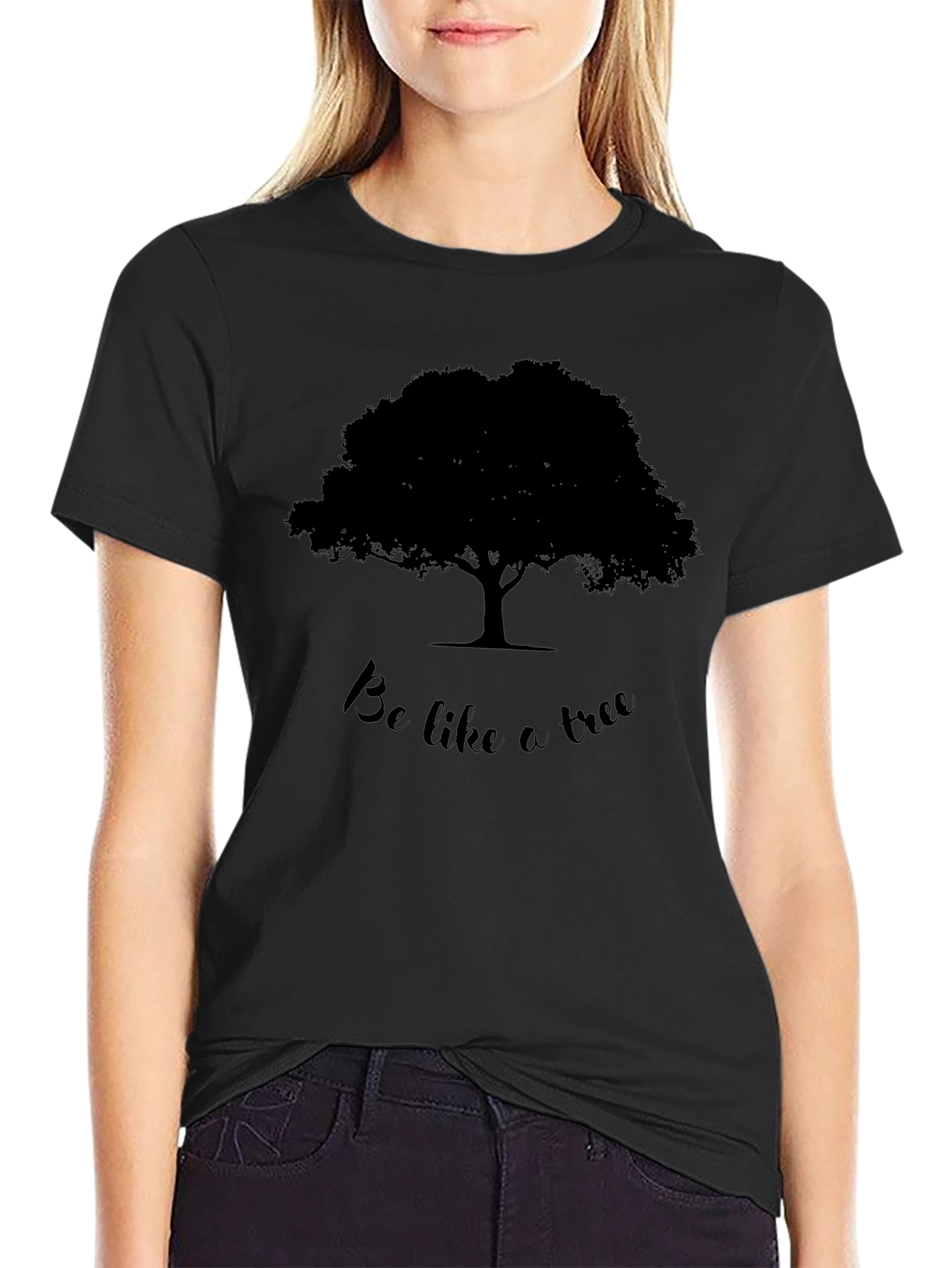 Be Like A Tree Black T-Shirt