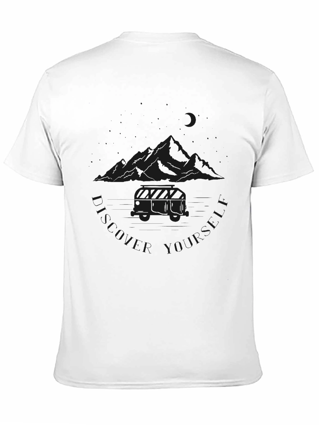 Black Graphic Tee - Explore Yourself