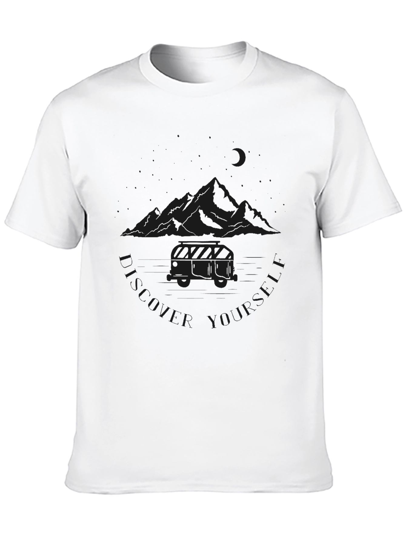 Black Graphic Tee - Explore Yourself
