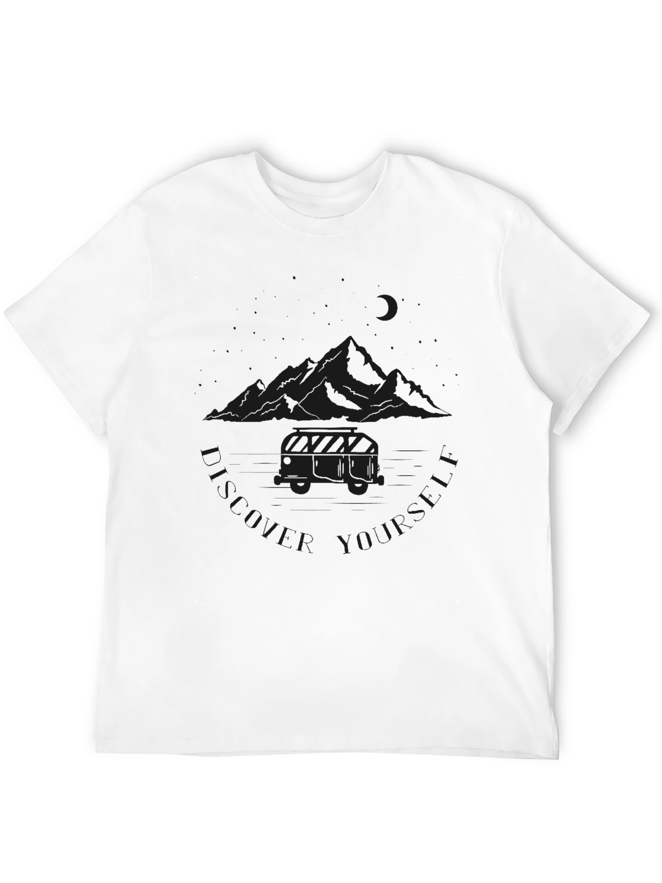 Black Graphic Tee - Explore Yourself